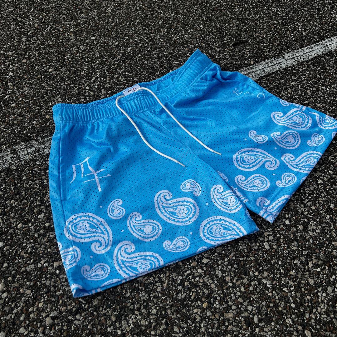 Sky Blue Unisex Athletic Shorts - Molty.fit